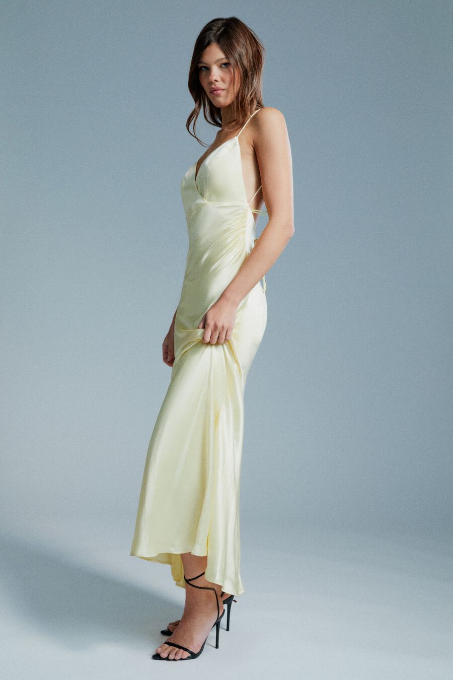 DEMETER MIDI DRESS in colour Canary Yellow
