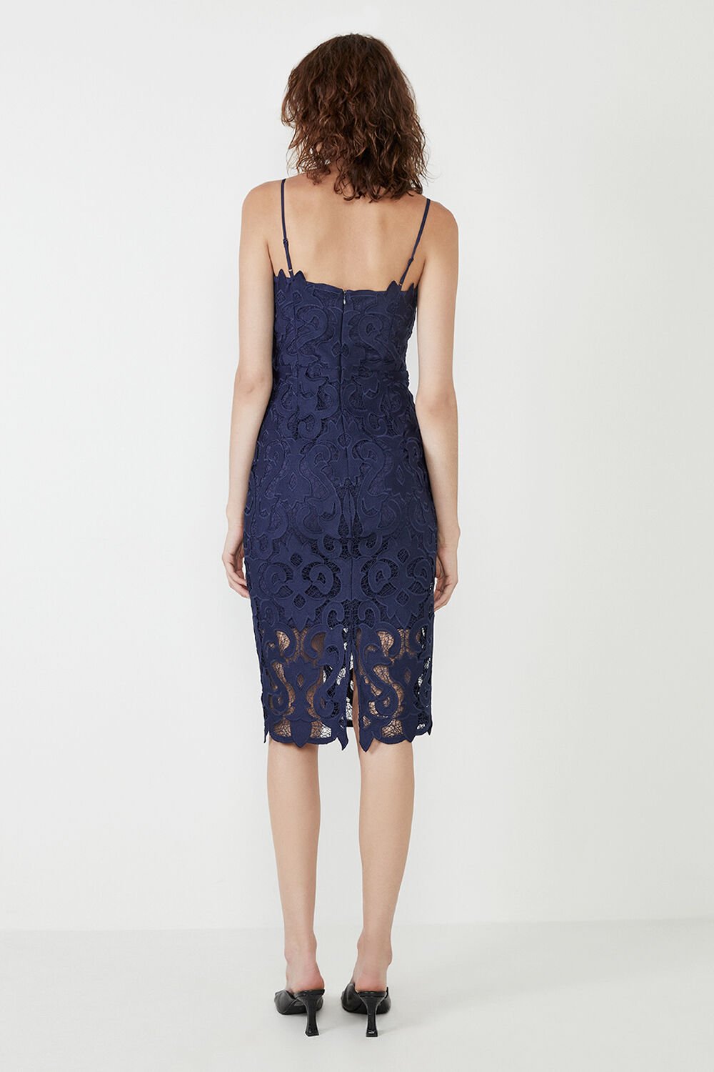 Lina Lace Dress In Navy