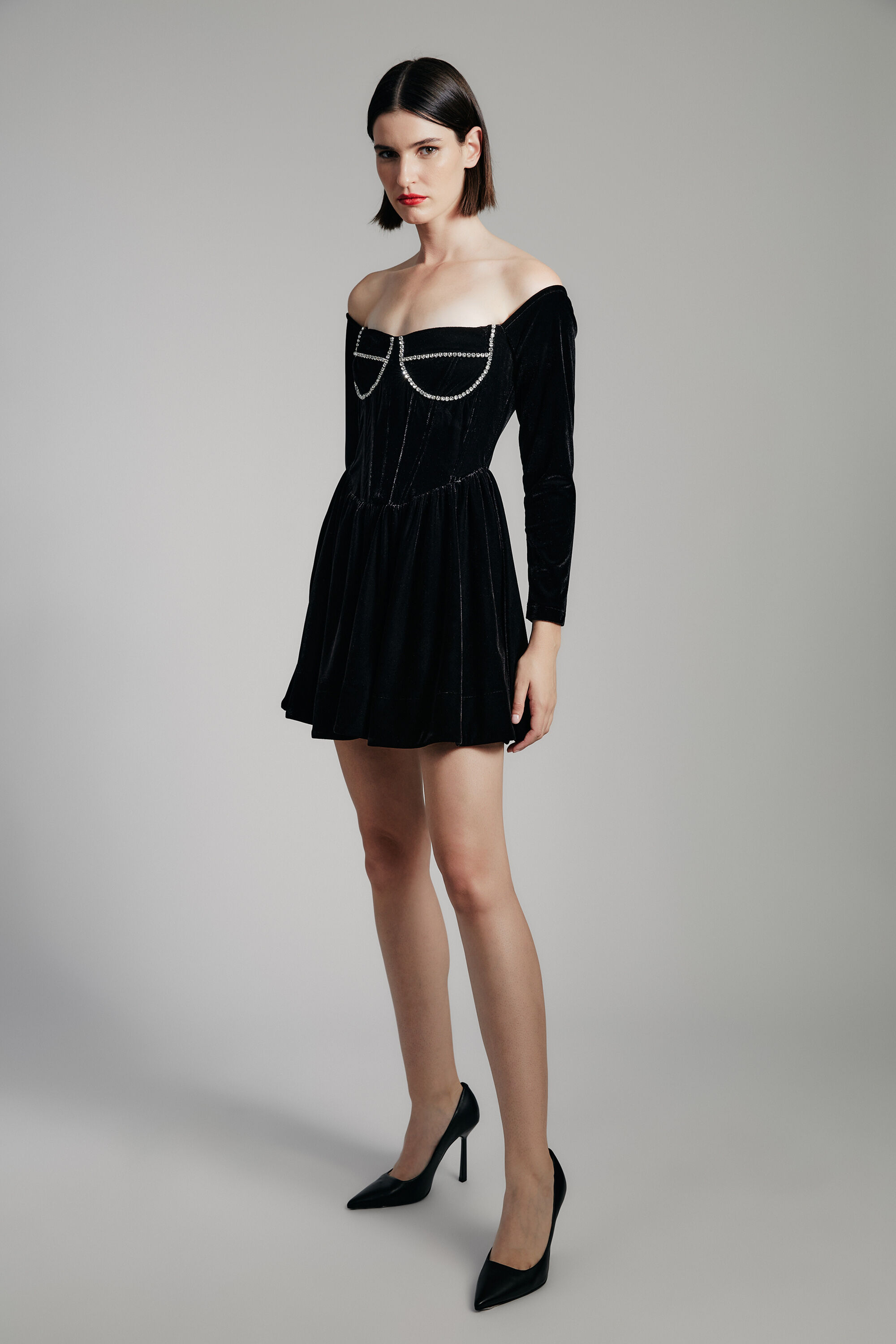 Mini bardot dress online