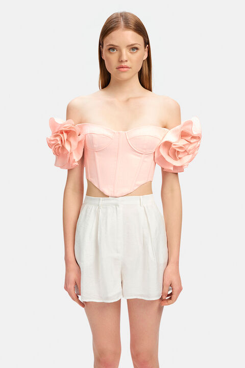 SIGMA CORSET TOP in colour SOFT PINK