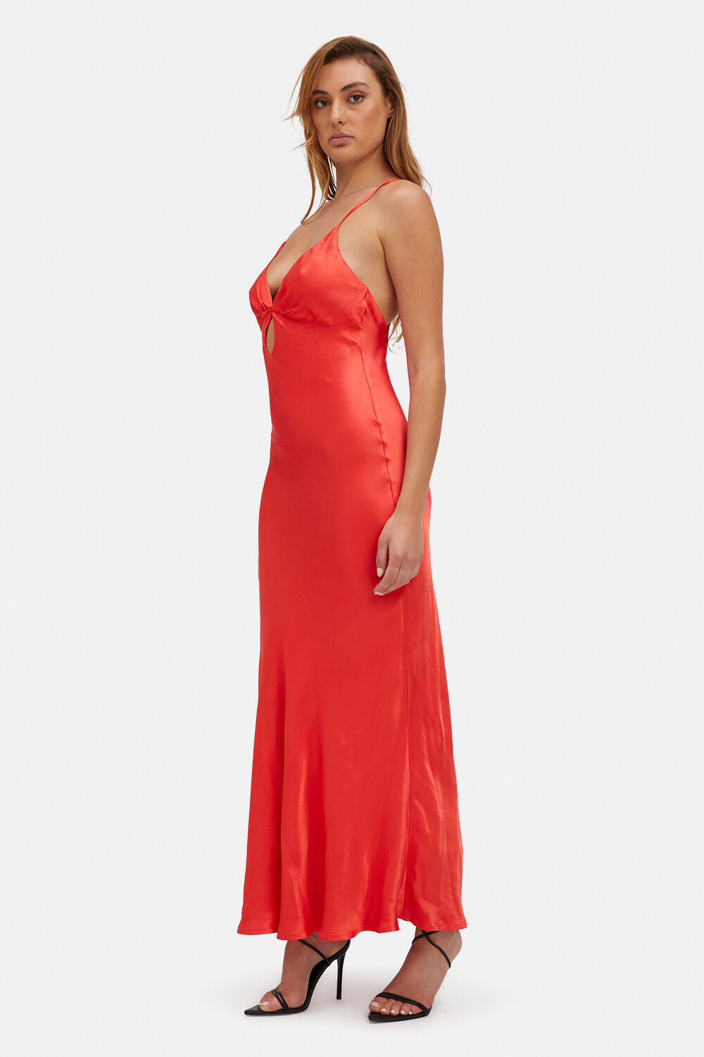 ZURI SLIP DRESS in colour GEORGIA PEACH