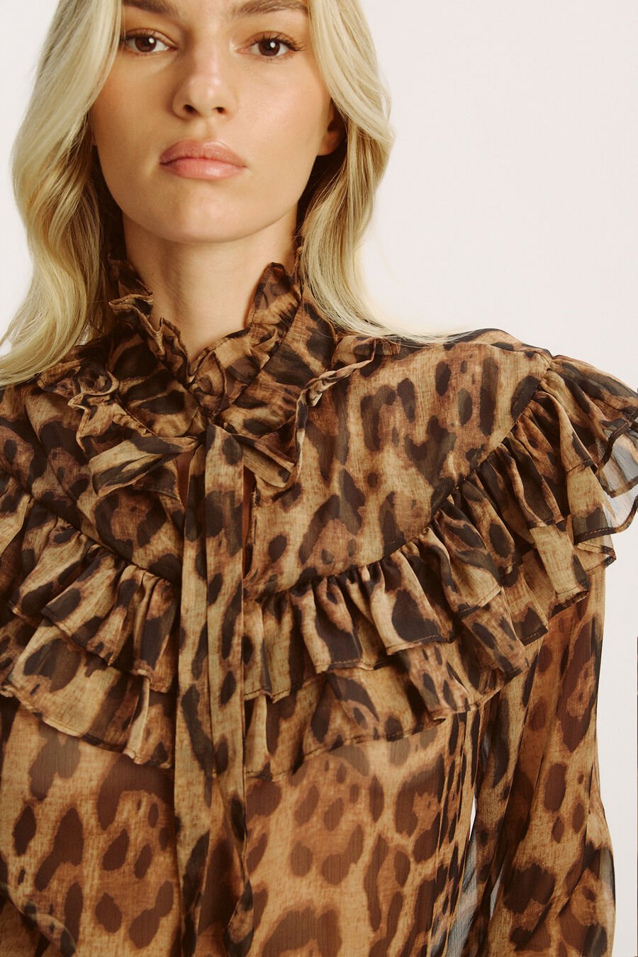 Fiorella Leopard Blouse