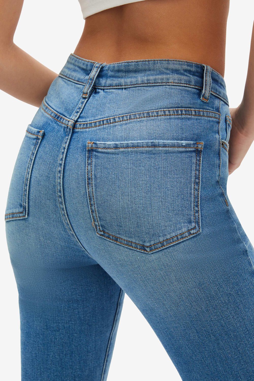 ASHLYNN HI BOOT LEG JEAN in colour DARK DENIM