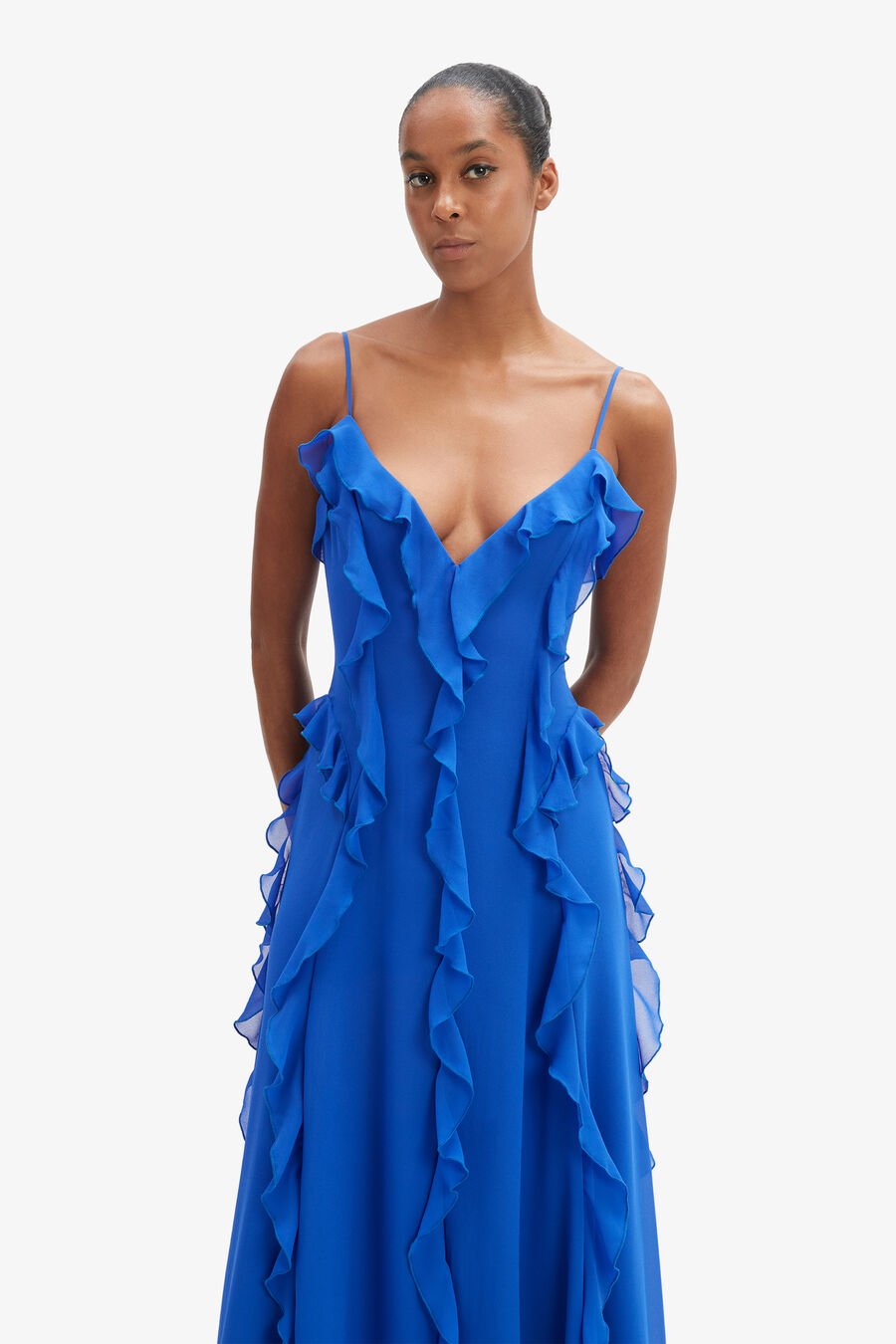 Veris Ruffle Maxi Dress