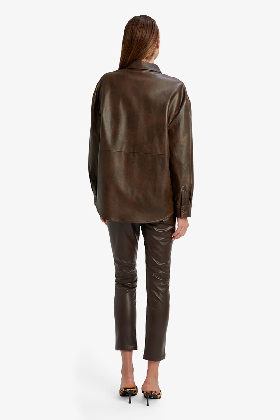 Jaedon Vegan Leather Shirt