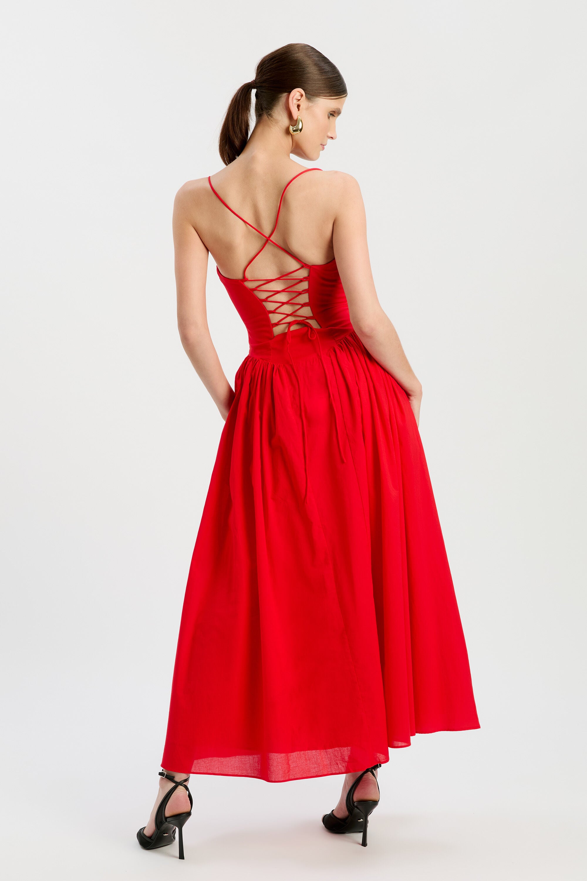cut out backless maxi dress Baldwin Sequin Cut Out Maxi Dress - Mahogany