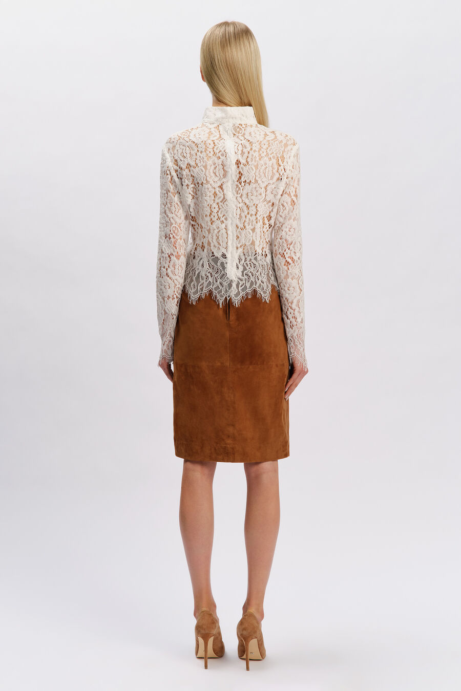 Remly Button Front Lace Top