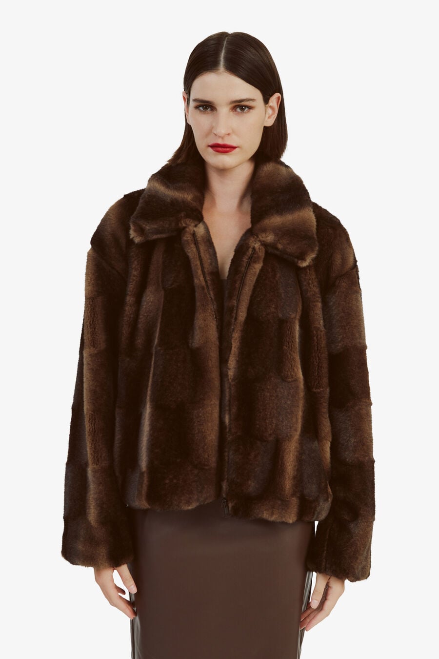 Sylvie Zip Faux Fur Jacket