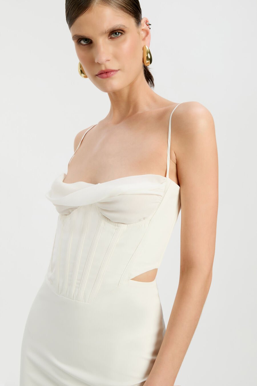 MARTINI MIDI DRESS in colour Ivory