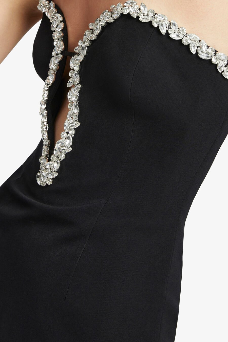 ELENI DIAMANTE MIDI DRESS in colour BLACK