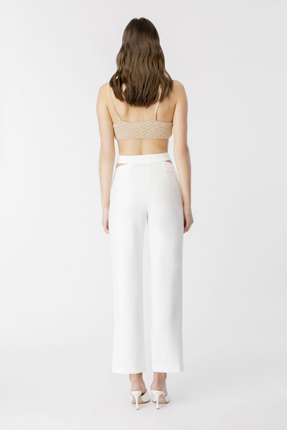 KYLIE CUT OUT PANT in colour CLOUD DANCER