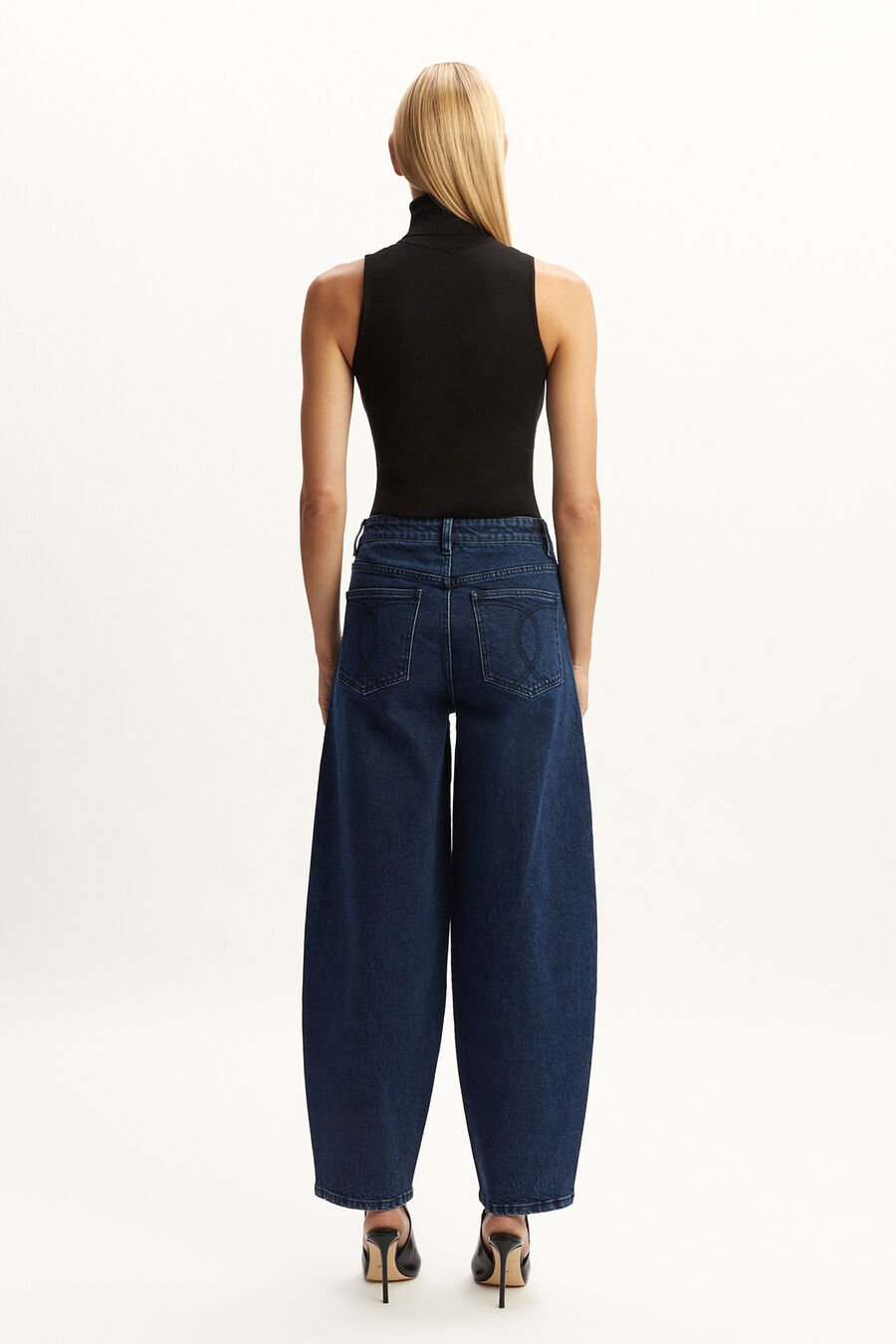 ROLL NECK RACER BODYSUIT in colour BLACK