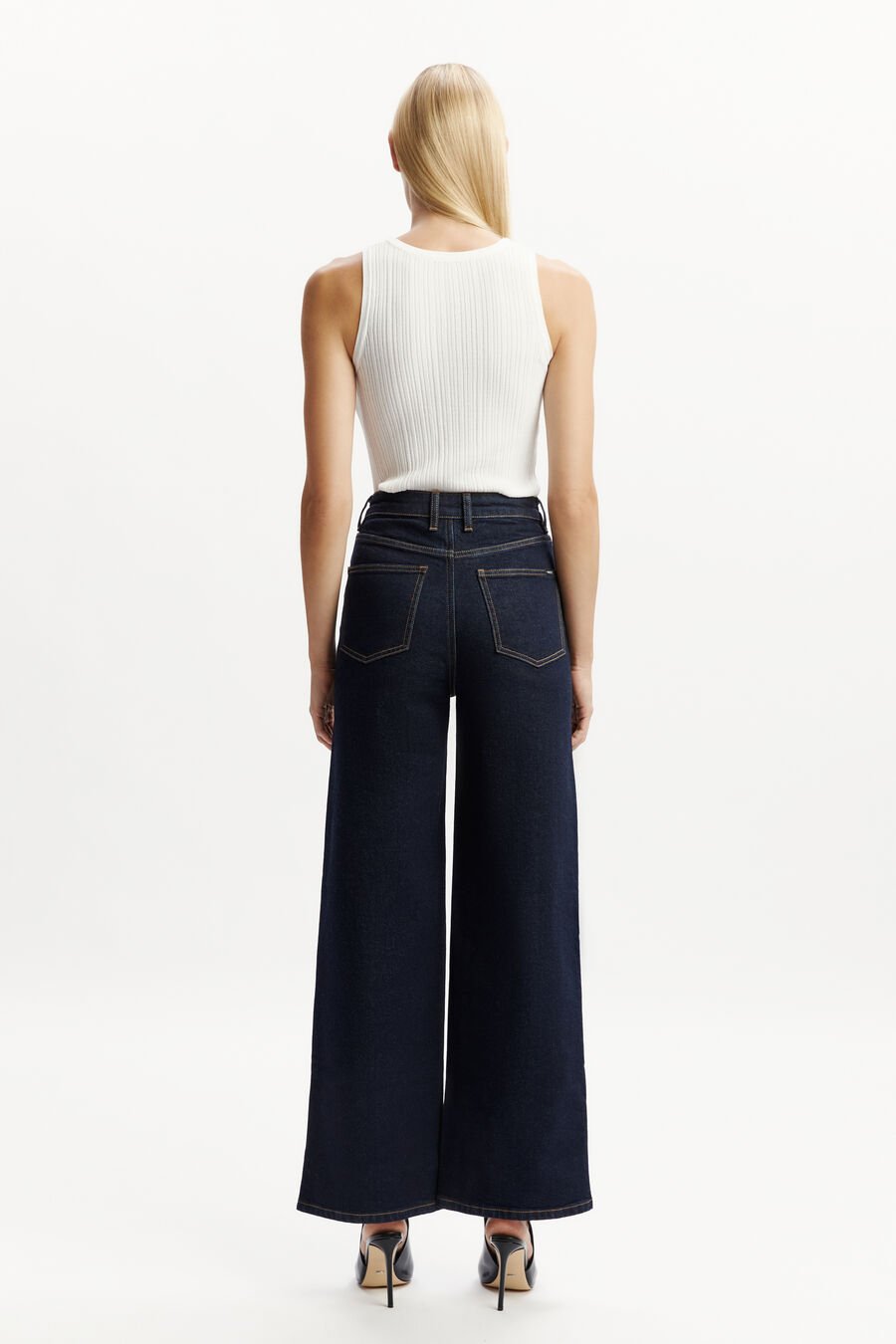 HEIDI WIDE LEG JEAN in colour DARK