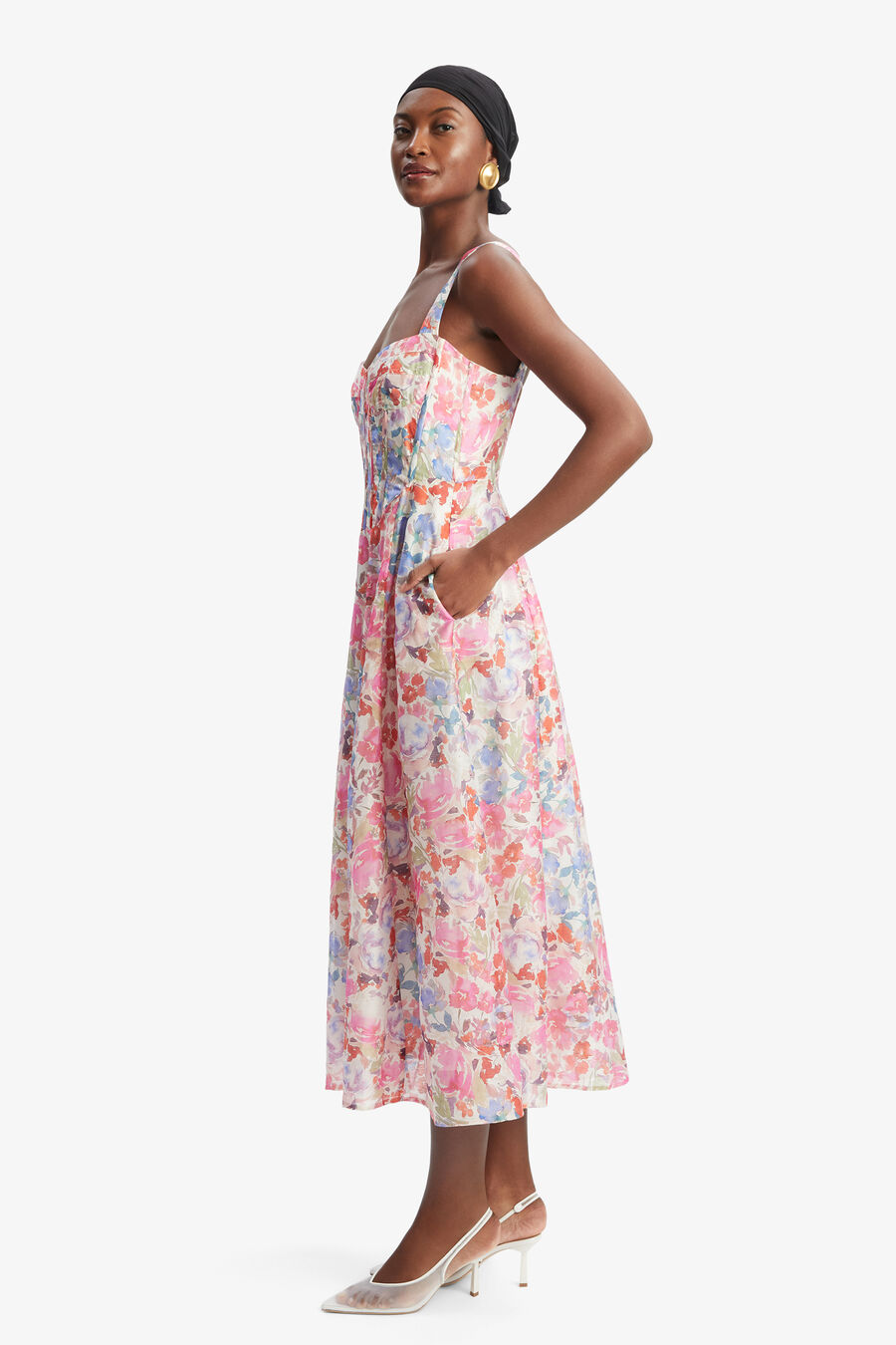 Lilah Corset Midi Dress