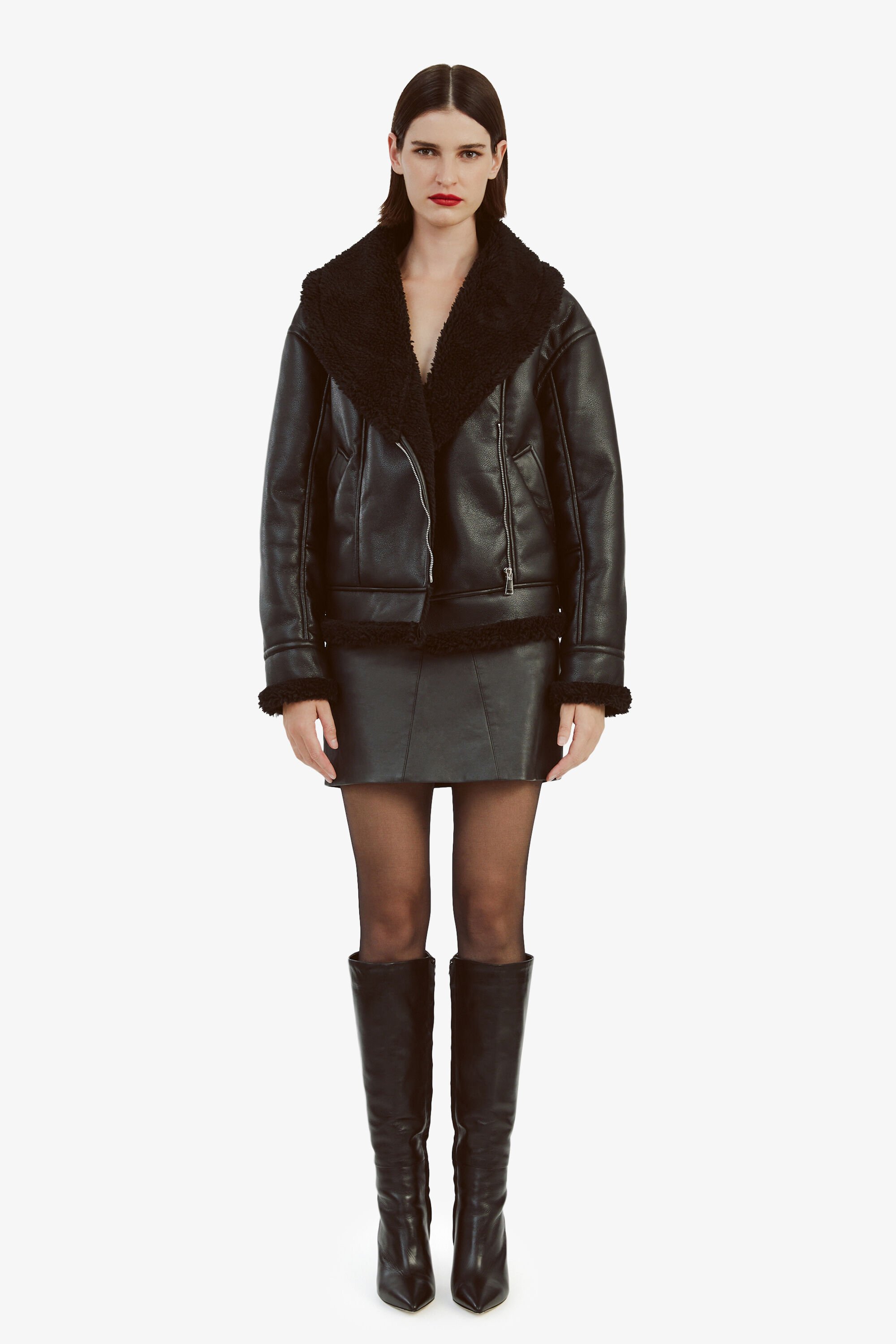 Bardot faux fur jacket cheap