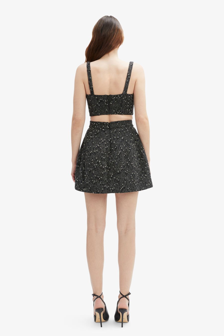 LYNA BALLOON MINI SKIRT in colour BLACK