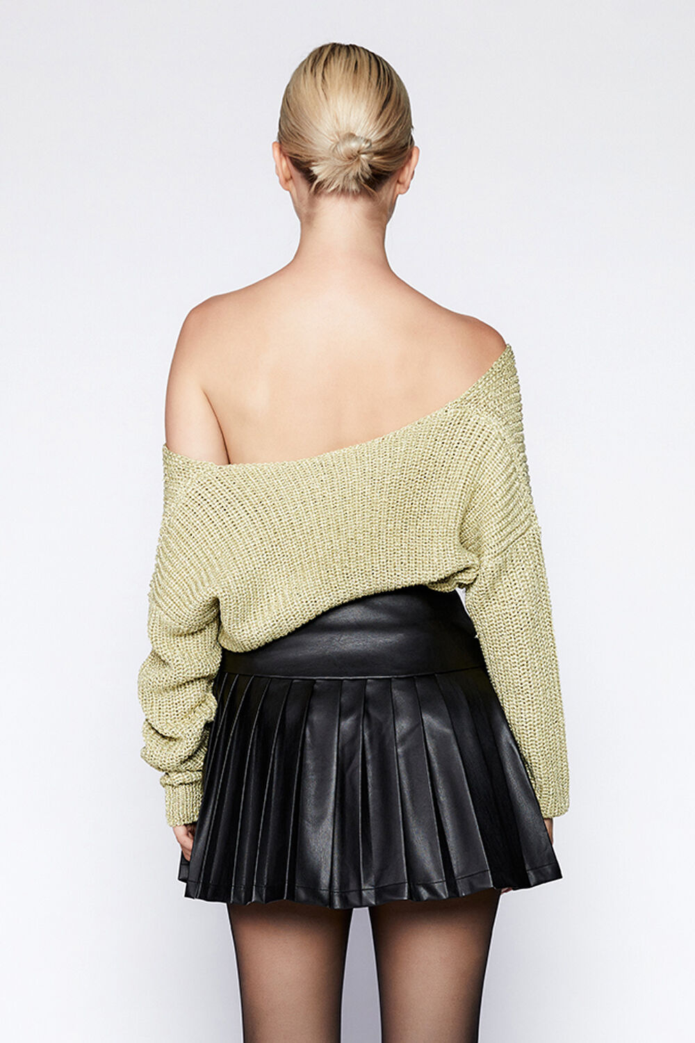 LUREX KNIT CARDI in colour GOLD EARTH