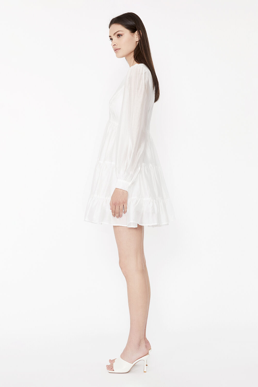 HARLOW MINI DRESS in colour CLOUD DANCER