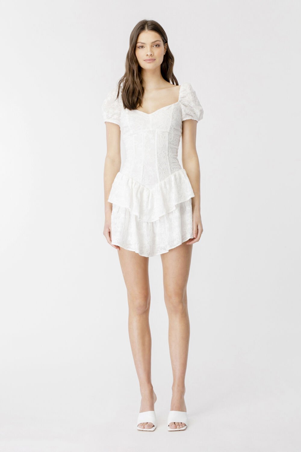 Broderie bardot hot sale dress