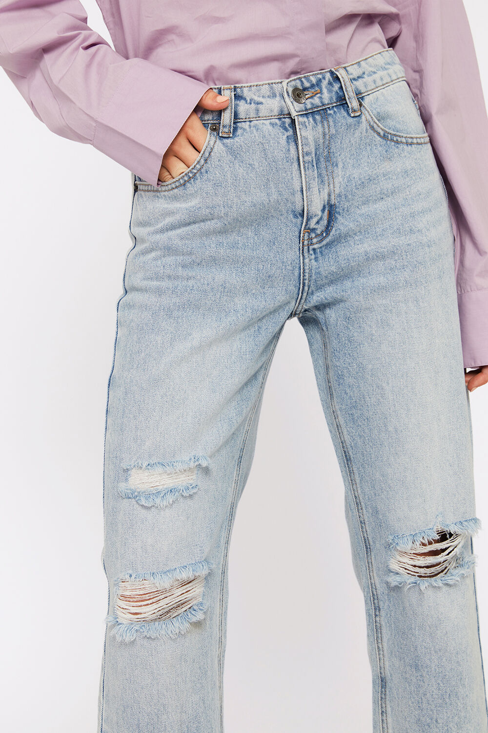 ESTHER MID RISE STRAIGHT JEAN in colour TRUE NAVY