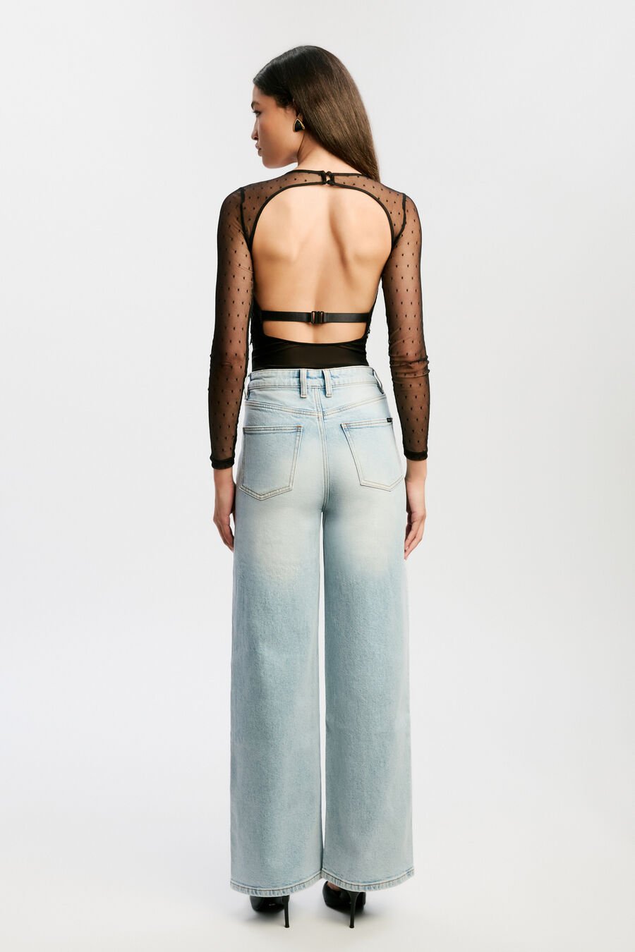 HEIDI WIDE LEG JEAN in colour Light Denim