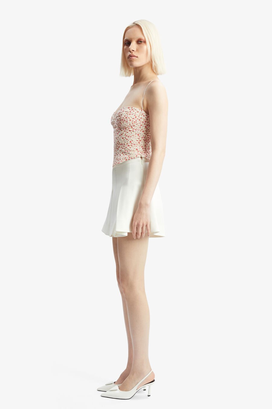 HELENIA PLEATED SKORT in colour ORCHIDWHT
