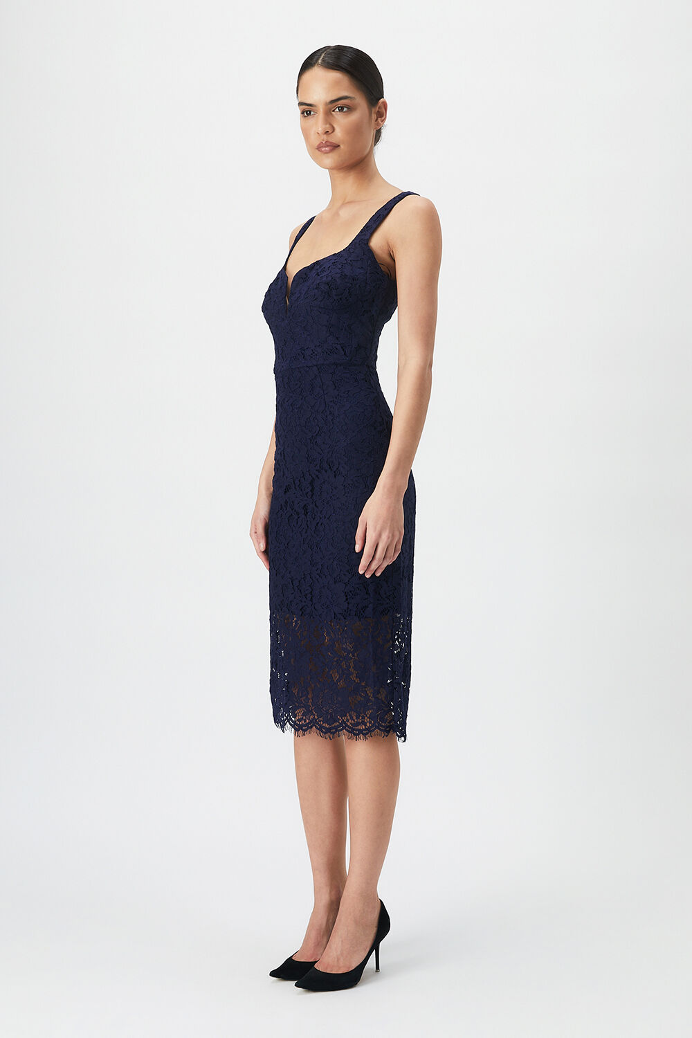 ADELINE MIDI DRESS in colour BLACK IRIS