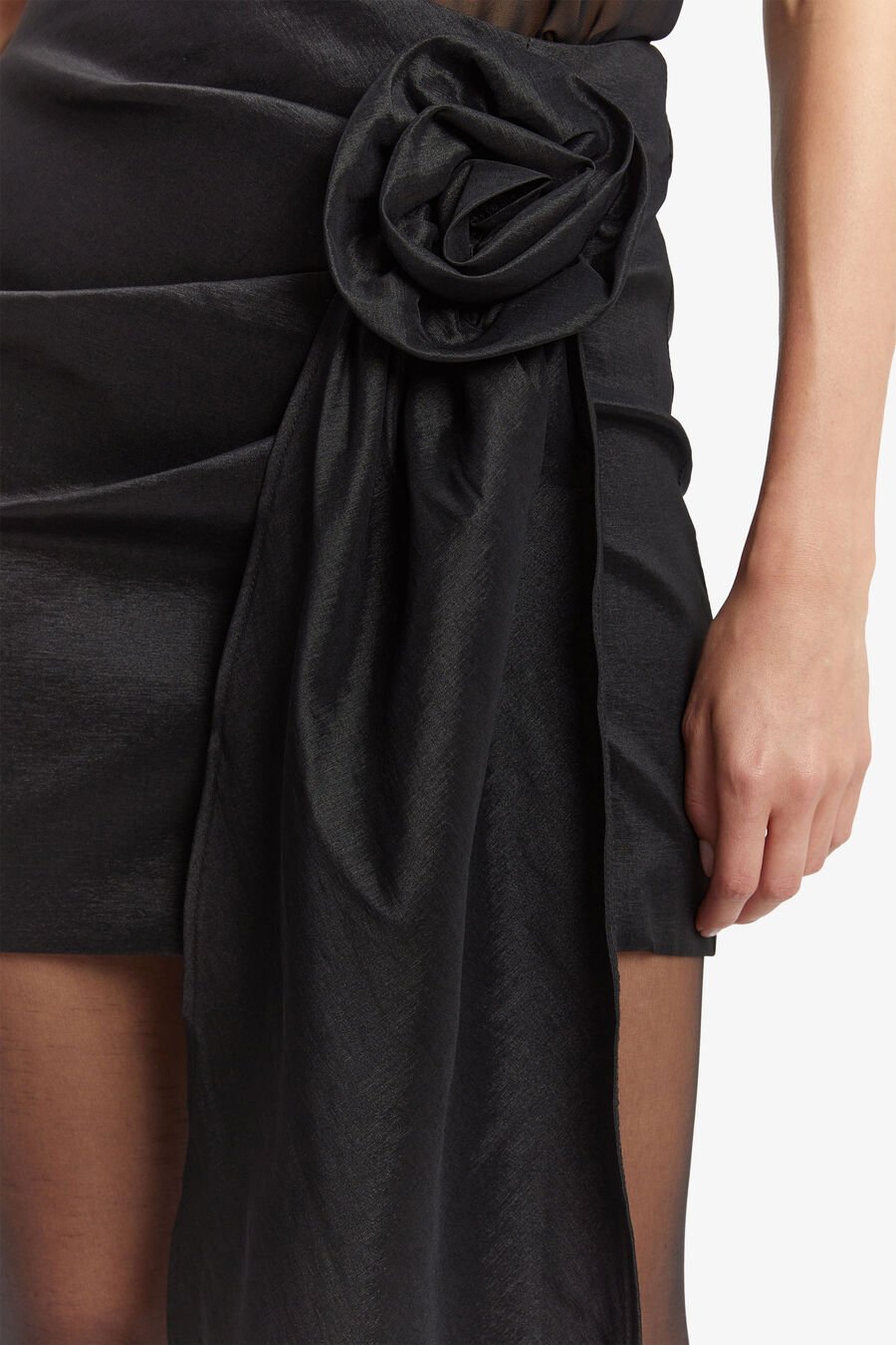 CARSEN FLOWER SKIRT in colour BLACK