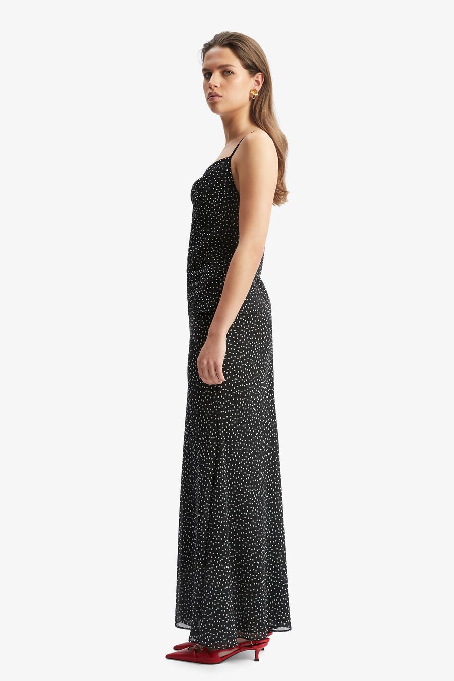 MONROE MAXI SKIRT in colour BLACK SPOT