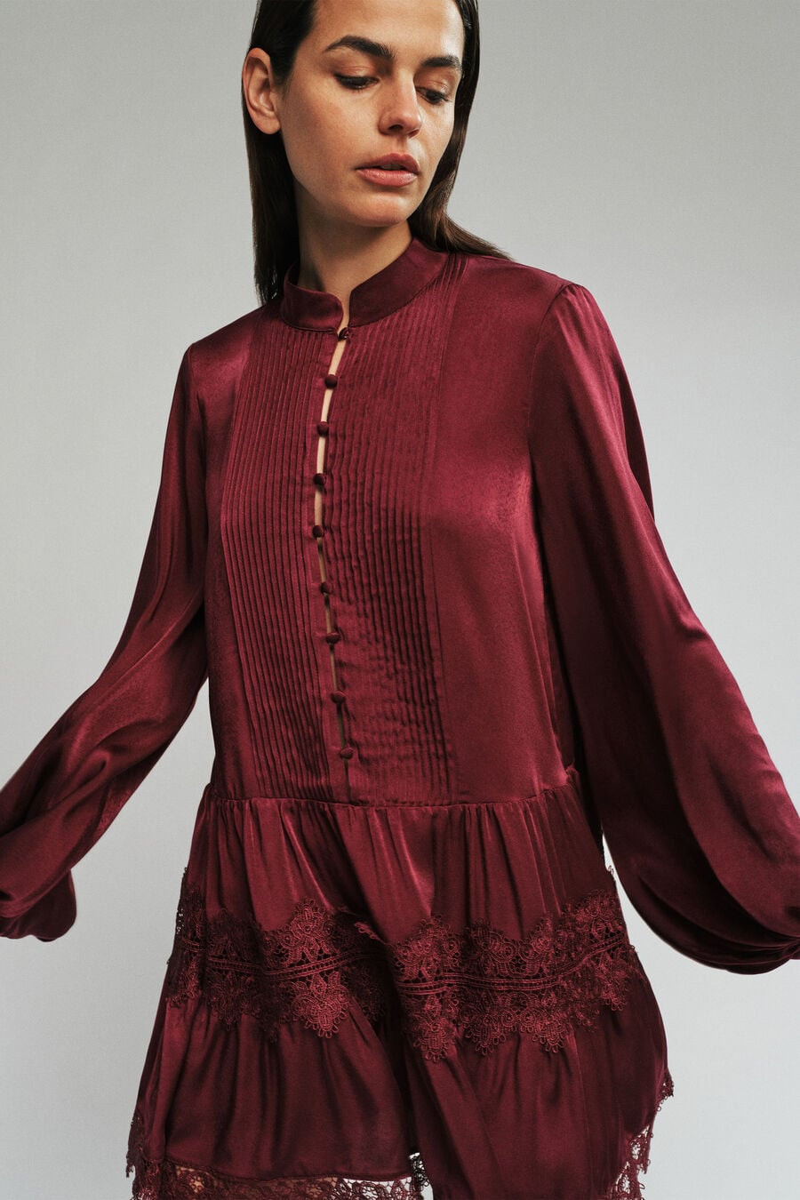 Antonia Lace Trim Mini Dress