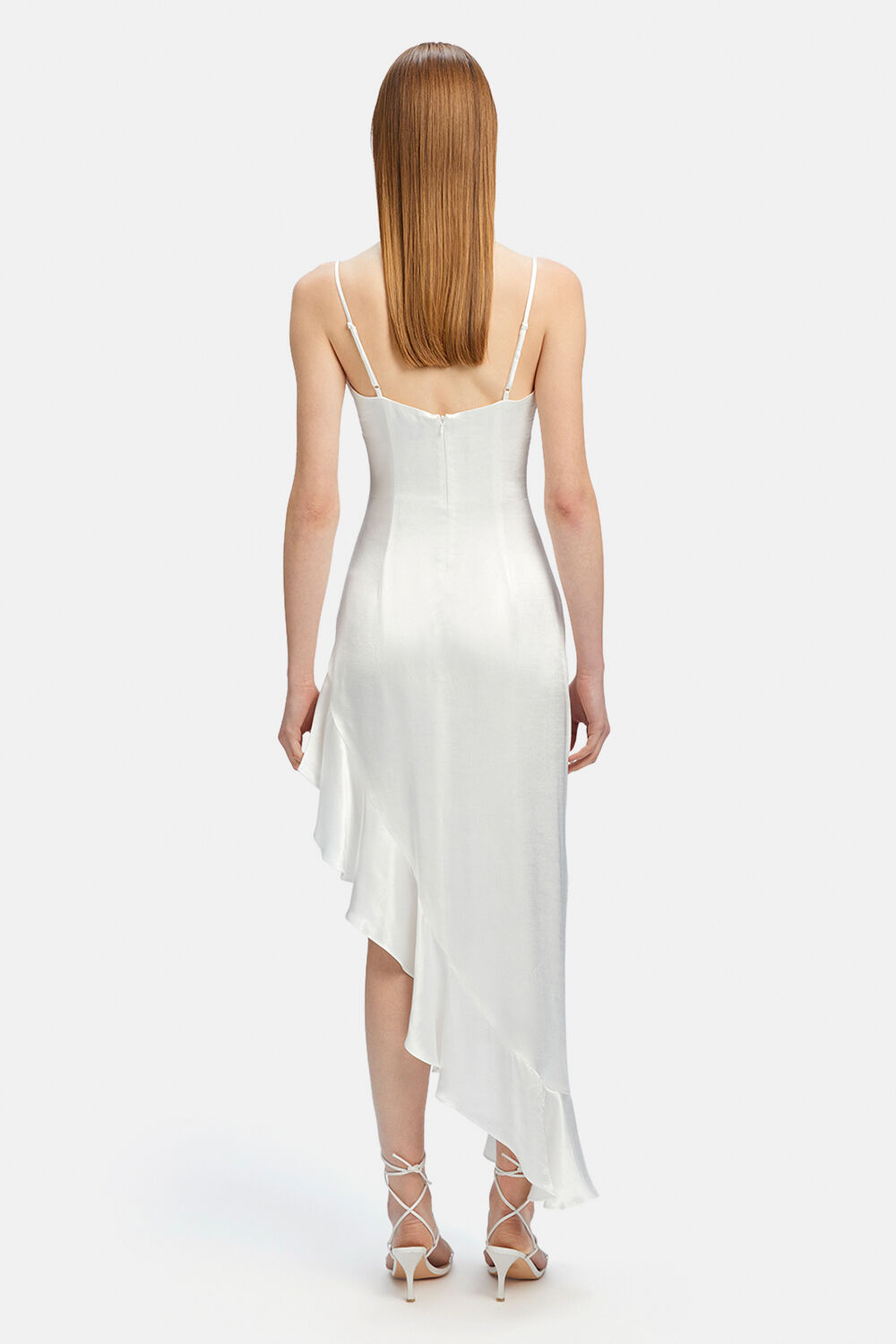 EMBER MIDI DRESS in colour CLOUD DANCER
