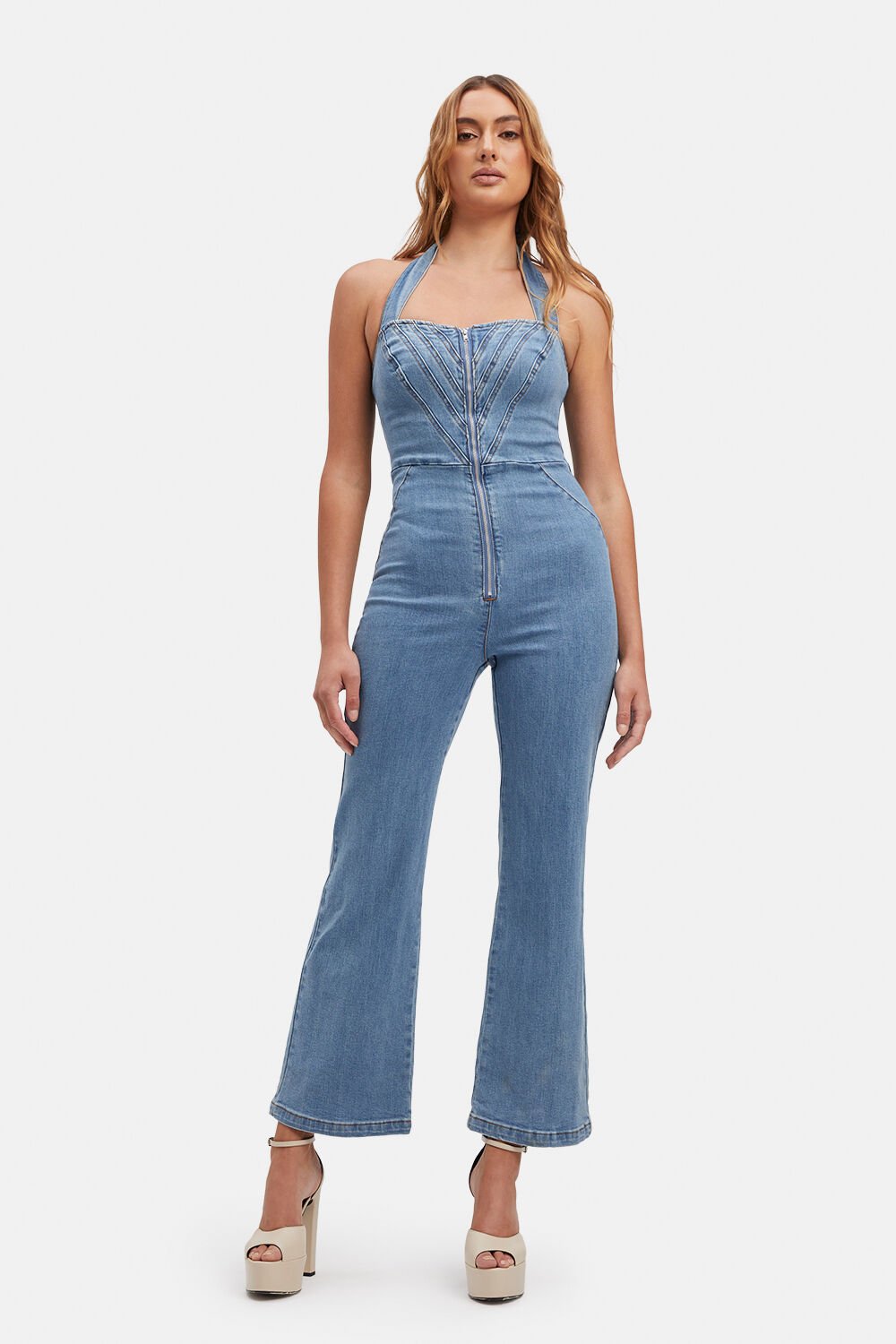 LEE HALTER PANTSUIT