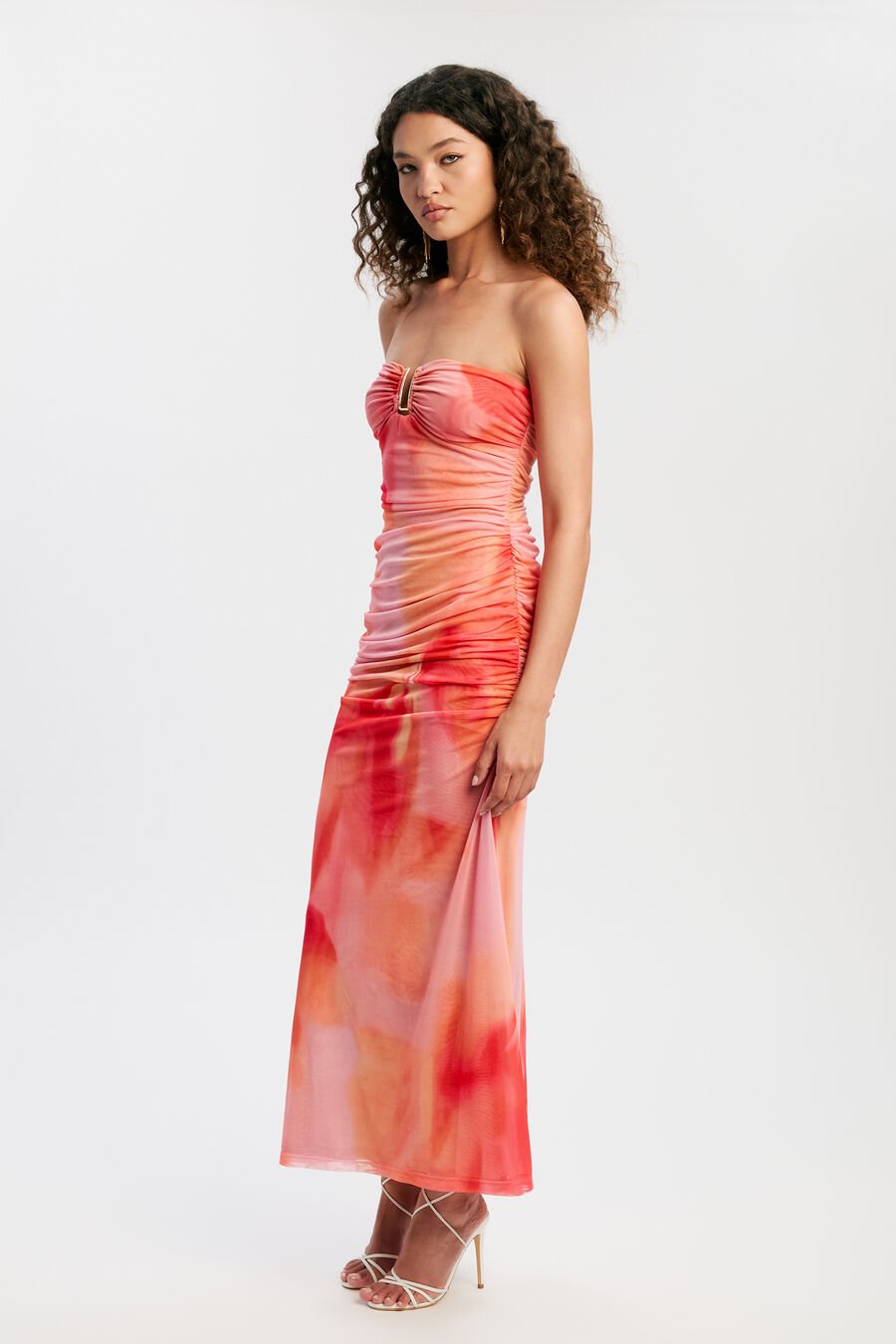 Stephanie Printed Mesh Dress