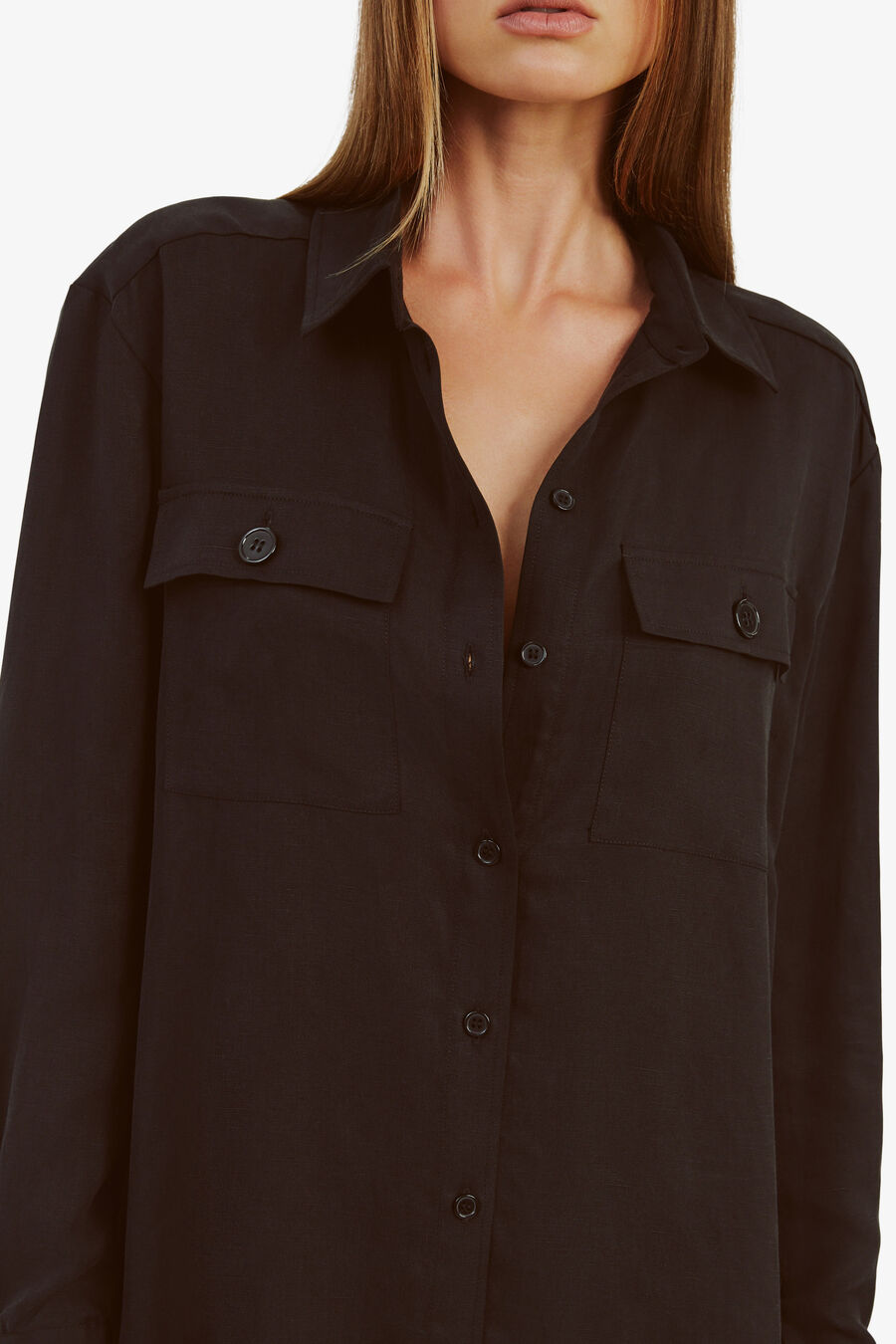 ALBEE LIGHTWEIGHT SHIRT in colour BLACK