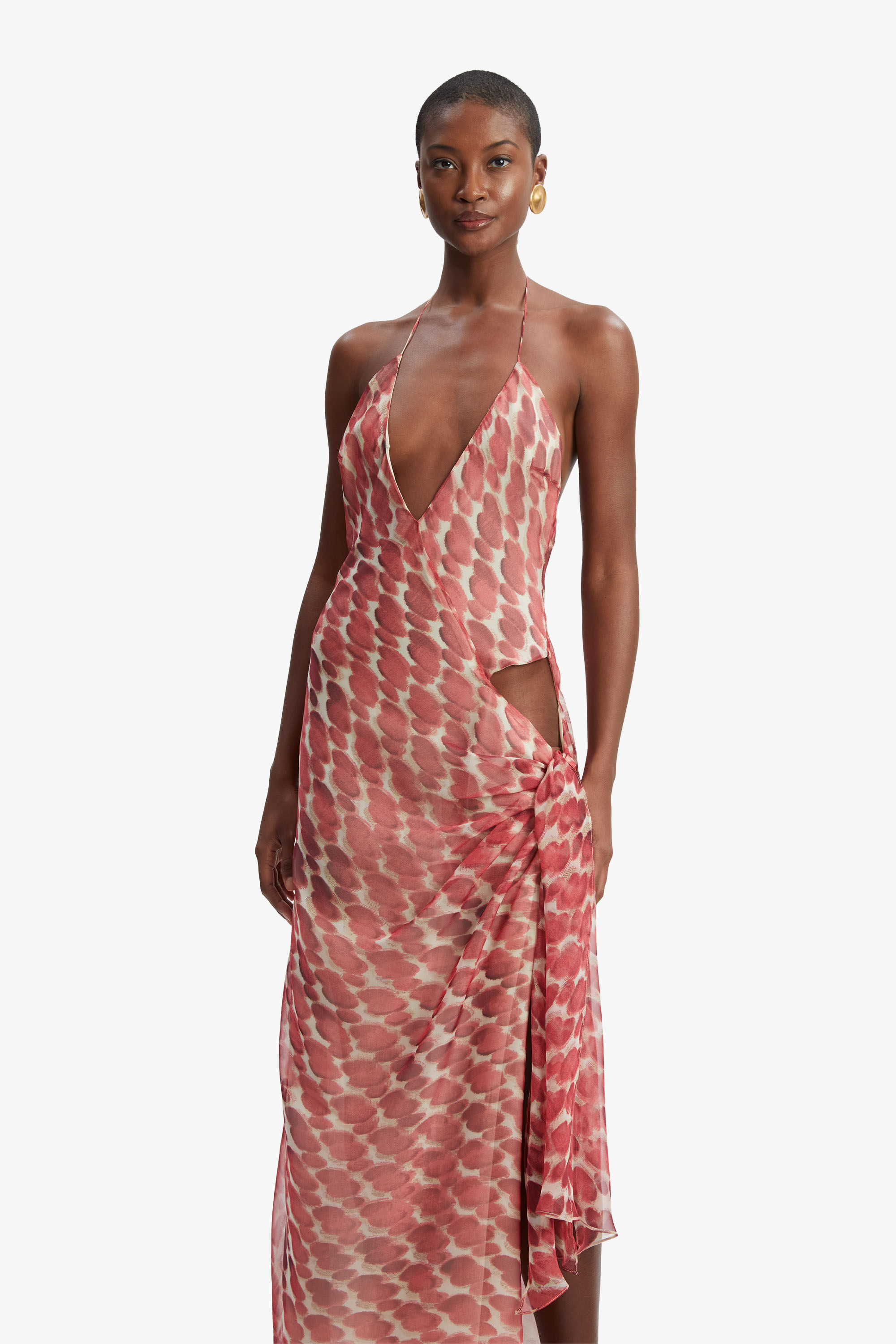 chinese dress ladies MEGAN Sheer Stripe Sleeveless Maxi Dress, Smoke – 4OURDREAMERS