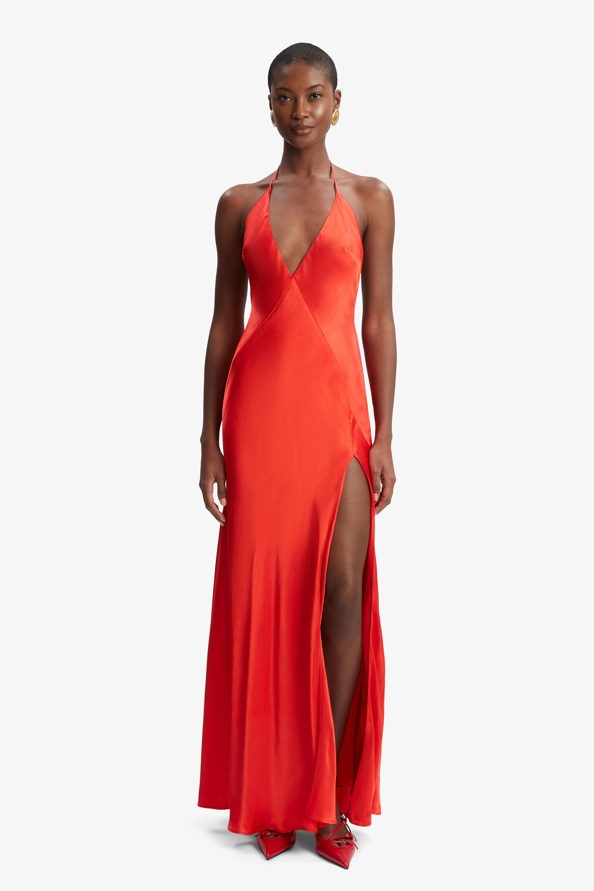 Bardot halter dress clearance