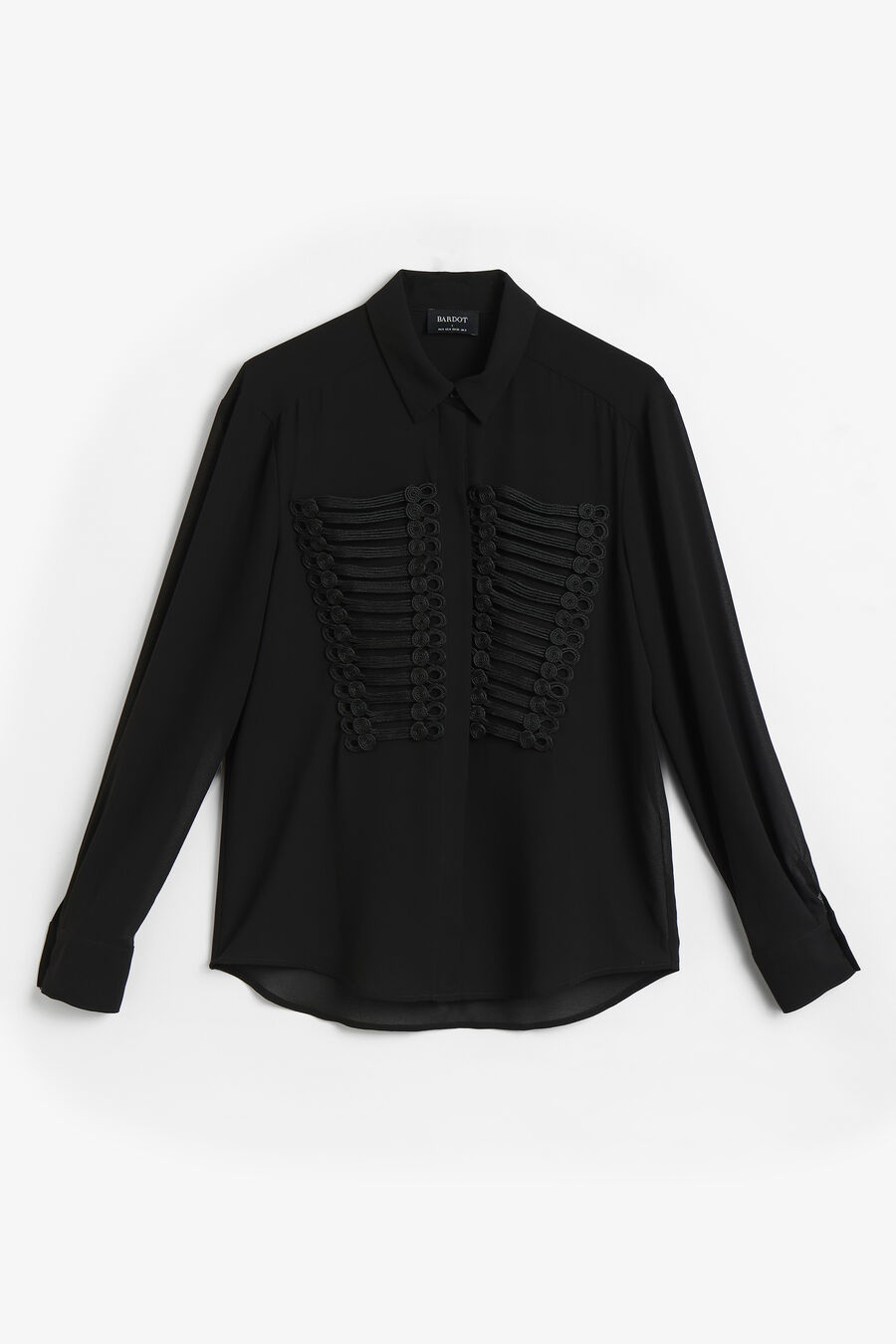 Evita Trim Detail Sheer Shirt