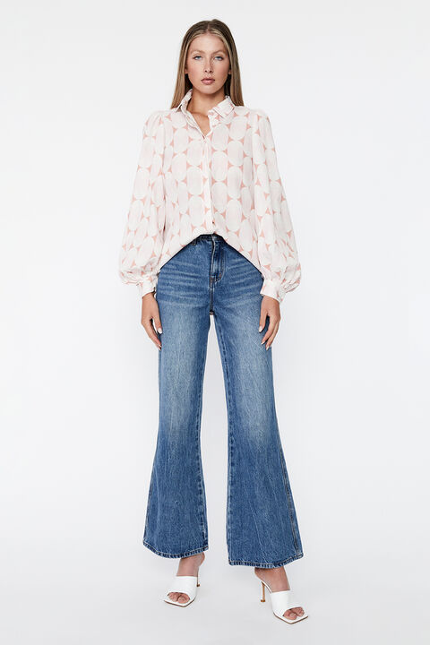ABSTRACT PRINT SHIRT in colour SKYWAY