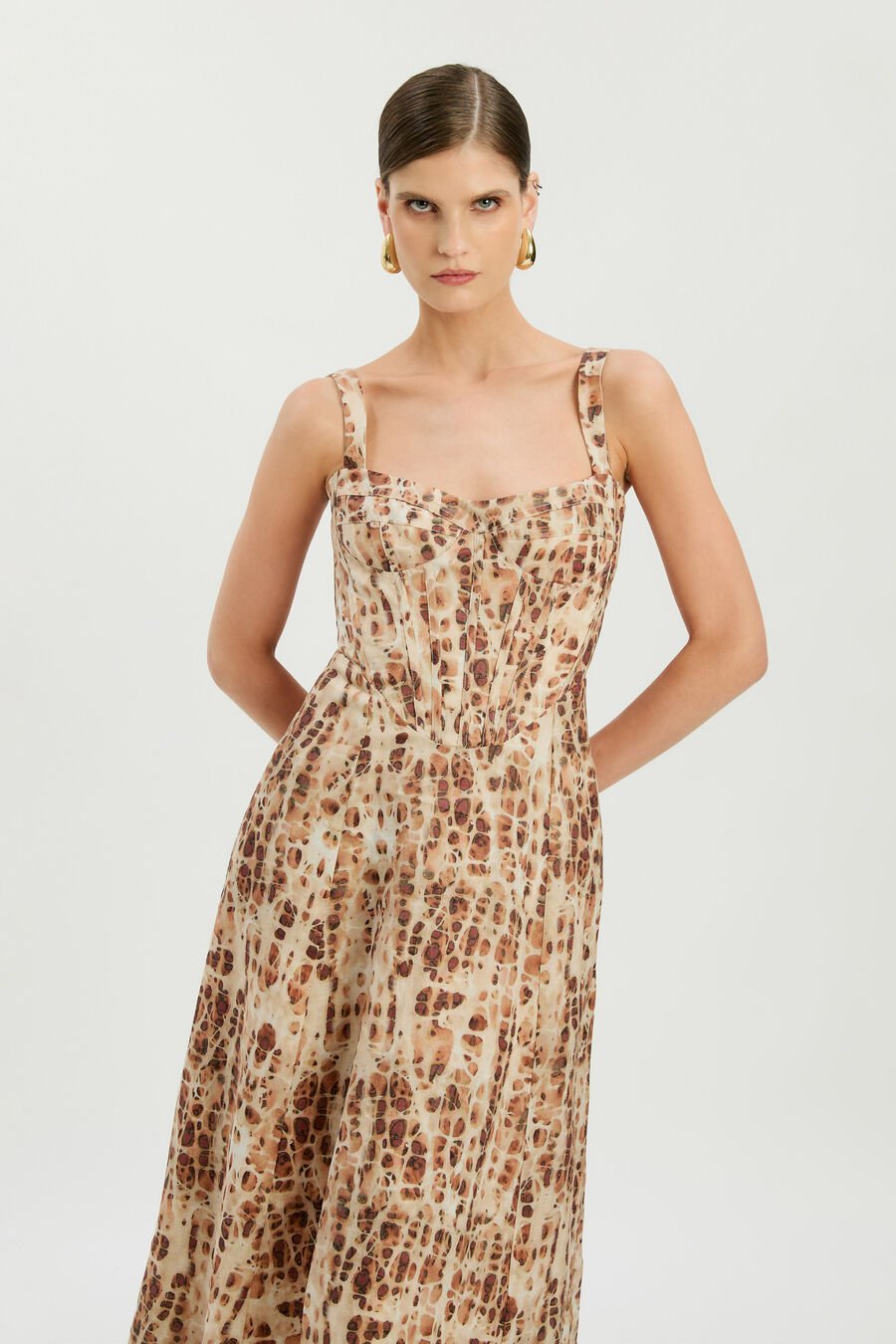 Lilah Corset Midi Dress