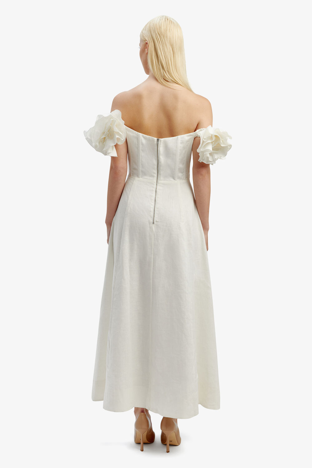 SIGMA MIDI DRESS in colour BRIGHT WHITE