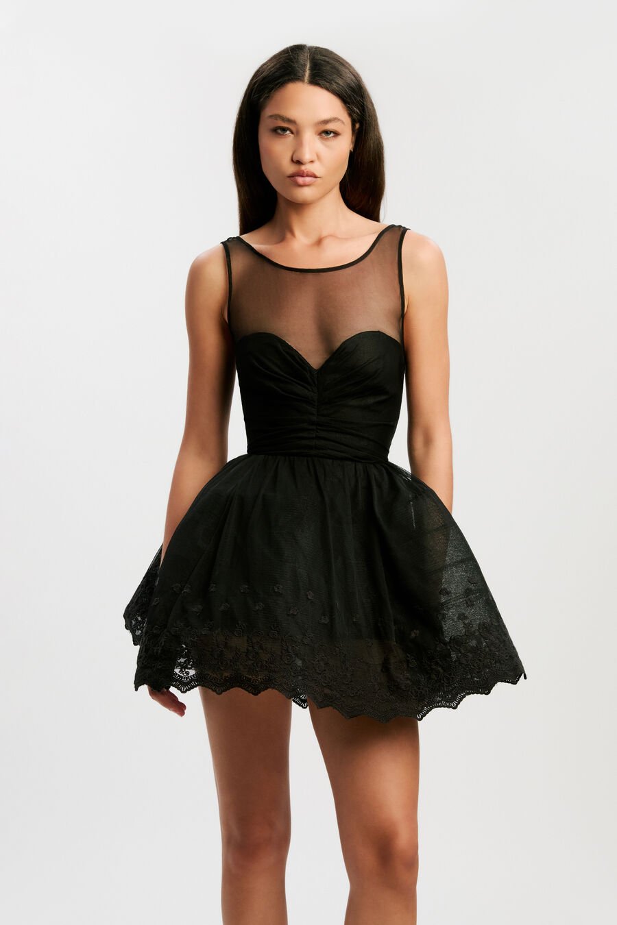 HILDA HOOP MINI DRESS in colour Black