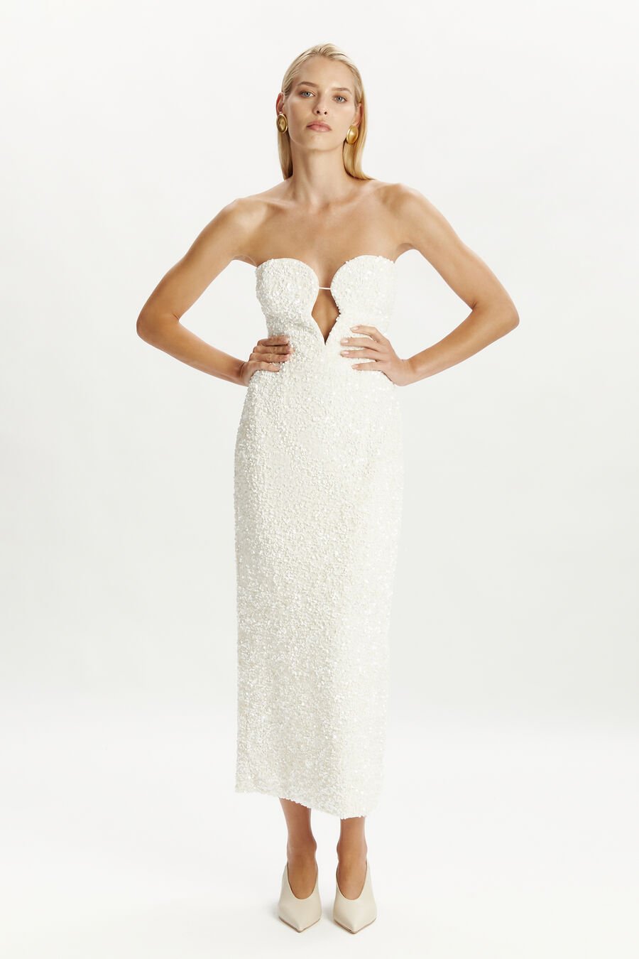 Braya Sequin Midi Dress