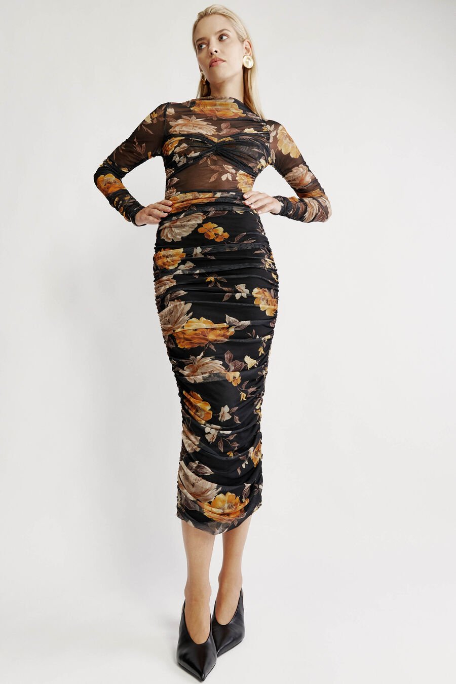 Althea Mesh Midi Dress