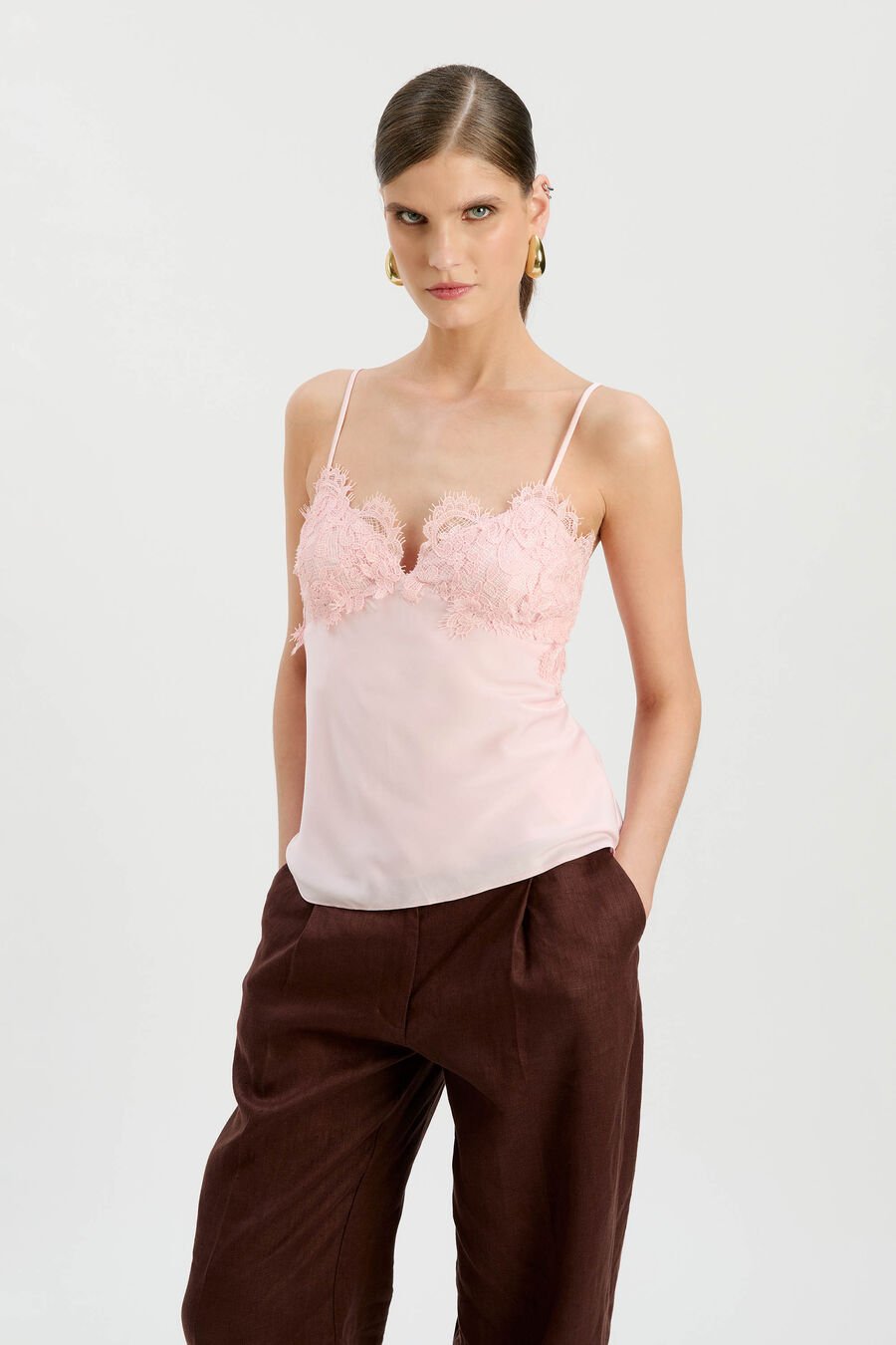 Elisan Lace Satin Camisole