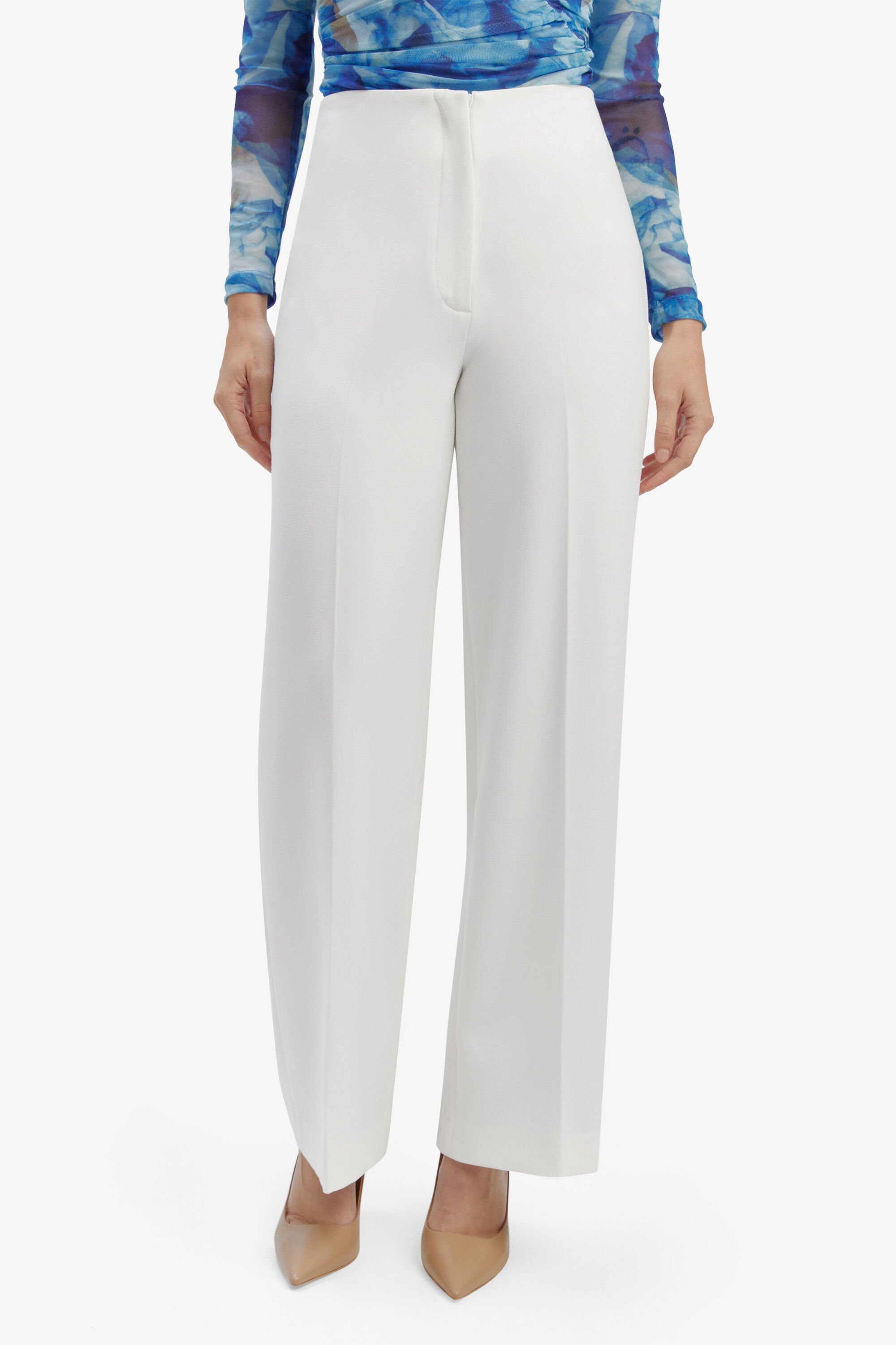 美品 MGD IN2PLEATED DRESS TROUSERS Cotton Double-Waistband Mid-Rise Trouser in Pants & Shorts