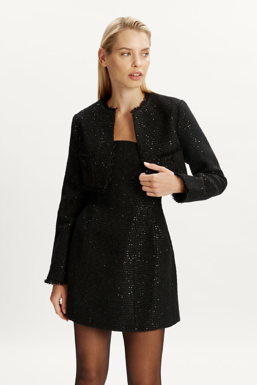 Karoline Boucle Cropped Jacket