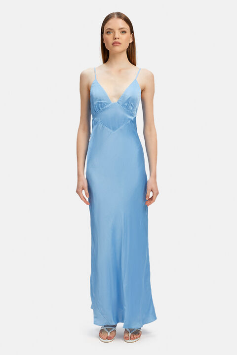 WINTOUR MIDI SLIP DRESS in colour BLUEBIRD