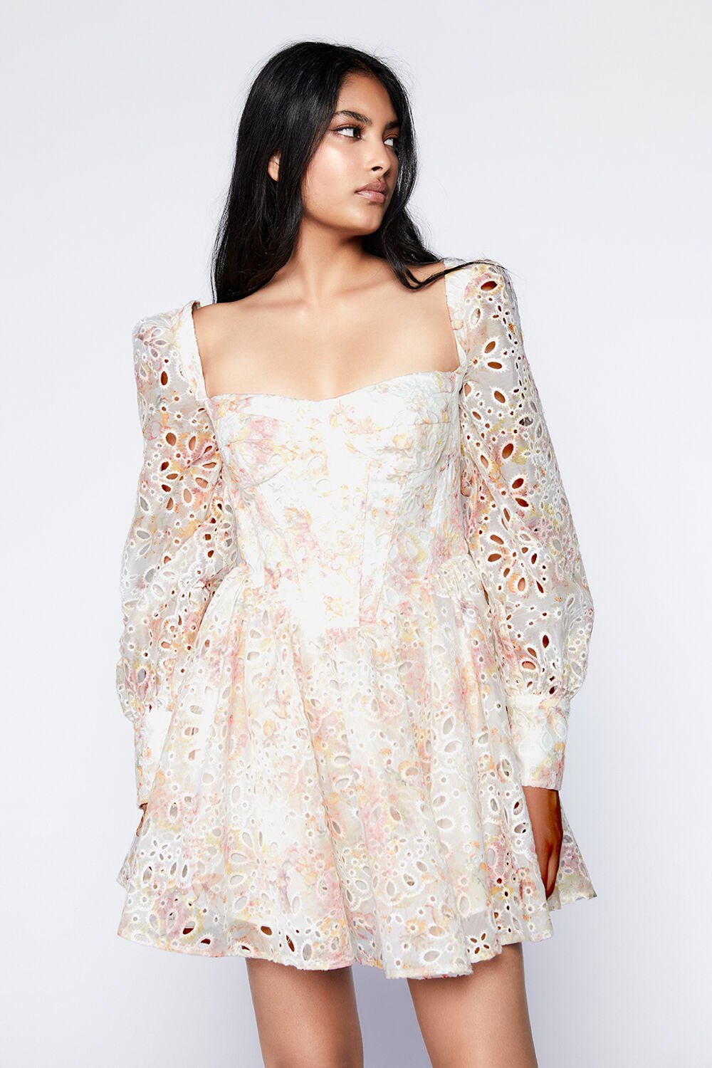 Bardot flounce dress discount