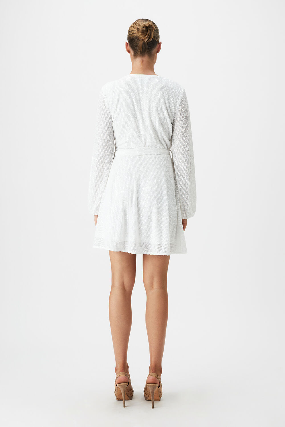 SEQUIN BELLISSA DRESS in colour BRIGHT WHITE