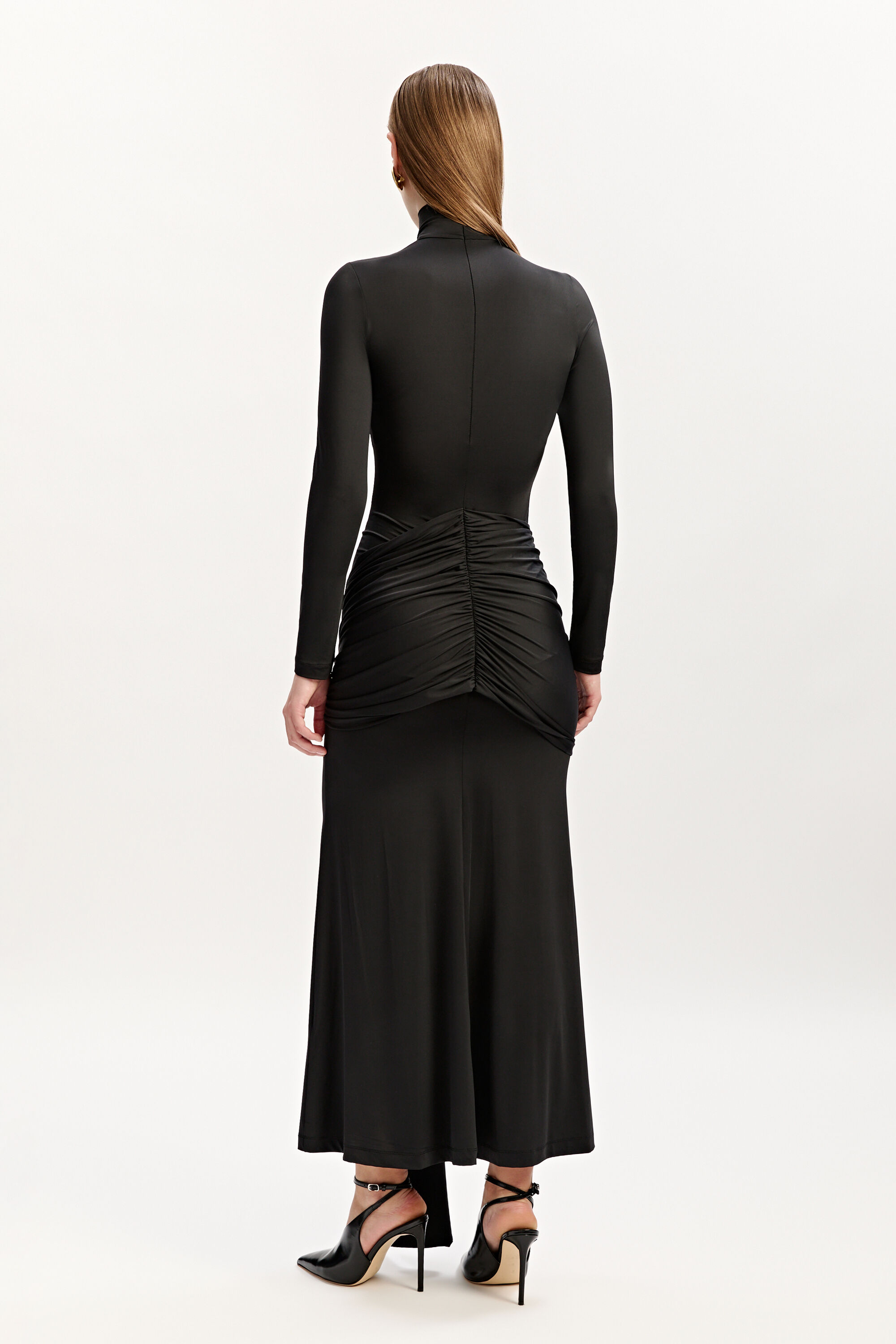 alix tie front long sleeve maxi dress Alix Maxi Tie Front Dress